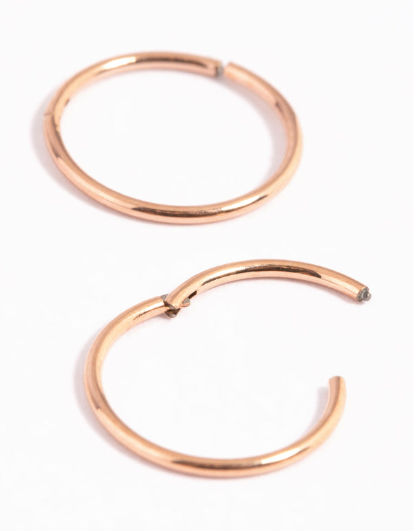 Gold Plated Surgical Steel Fine Sleeper Earrings 10MM