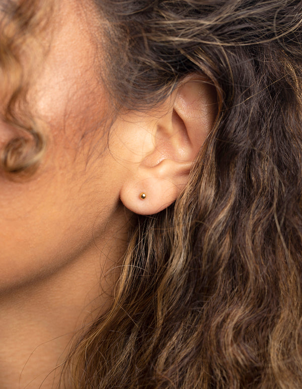 Gold Plated Surgical Steel Small Cross Stud Earrings