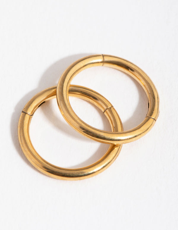 Fine Gold Plated Surgical Steel Sleeper Earrings 8MM