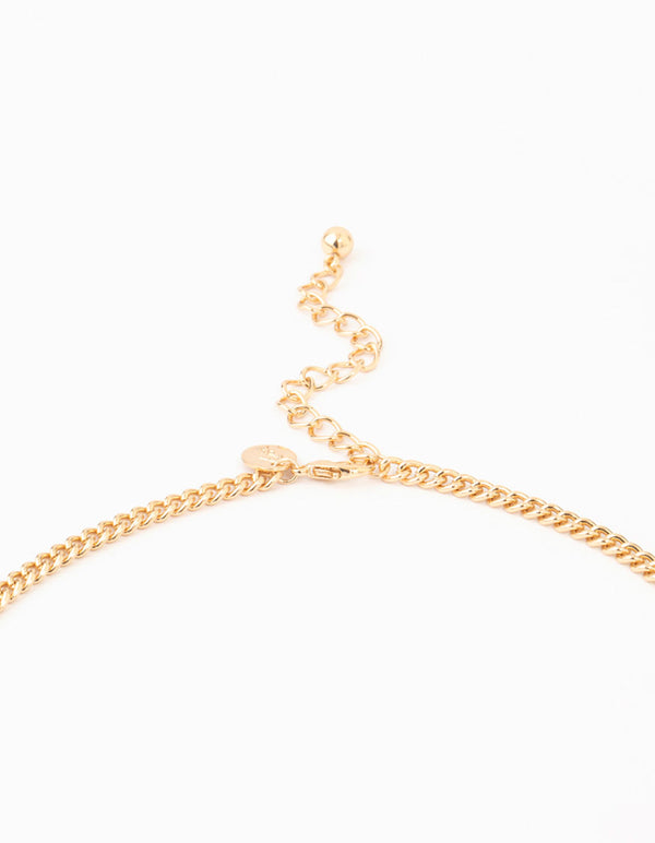 Gold Multirow Statement Necklace