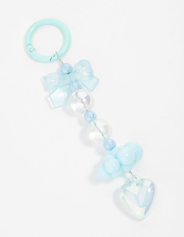 Blue Cloud Bow Keychain