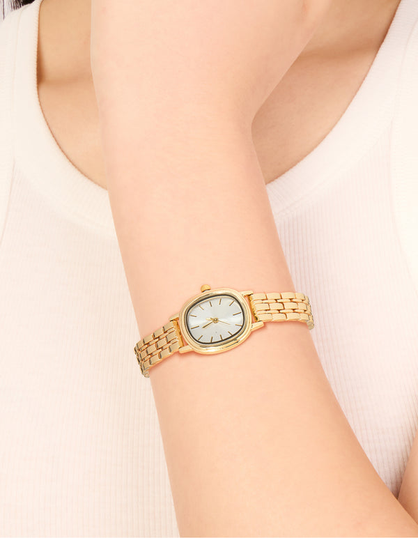 Small Gold Oval Watch