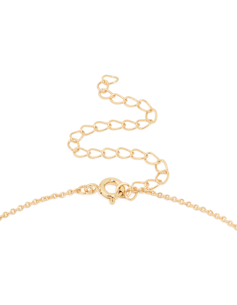 Gold Plated Brass Cubic Zirconia Hollow Flower Necklace