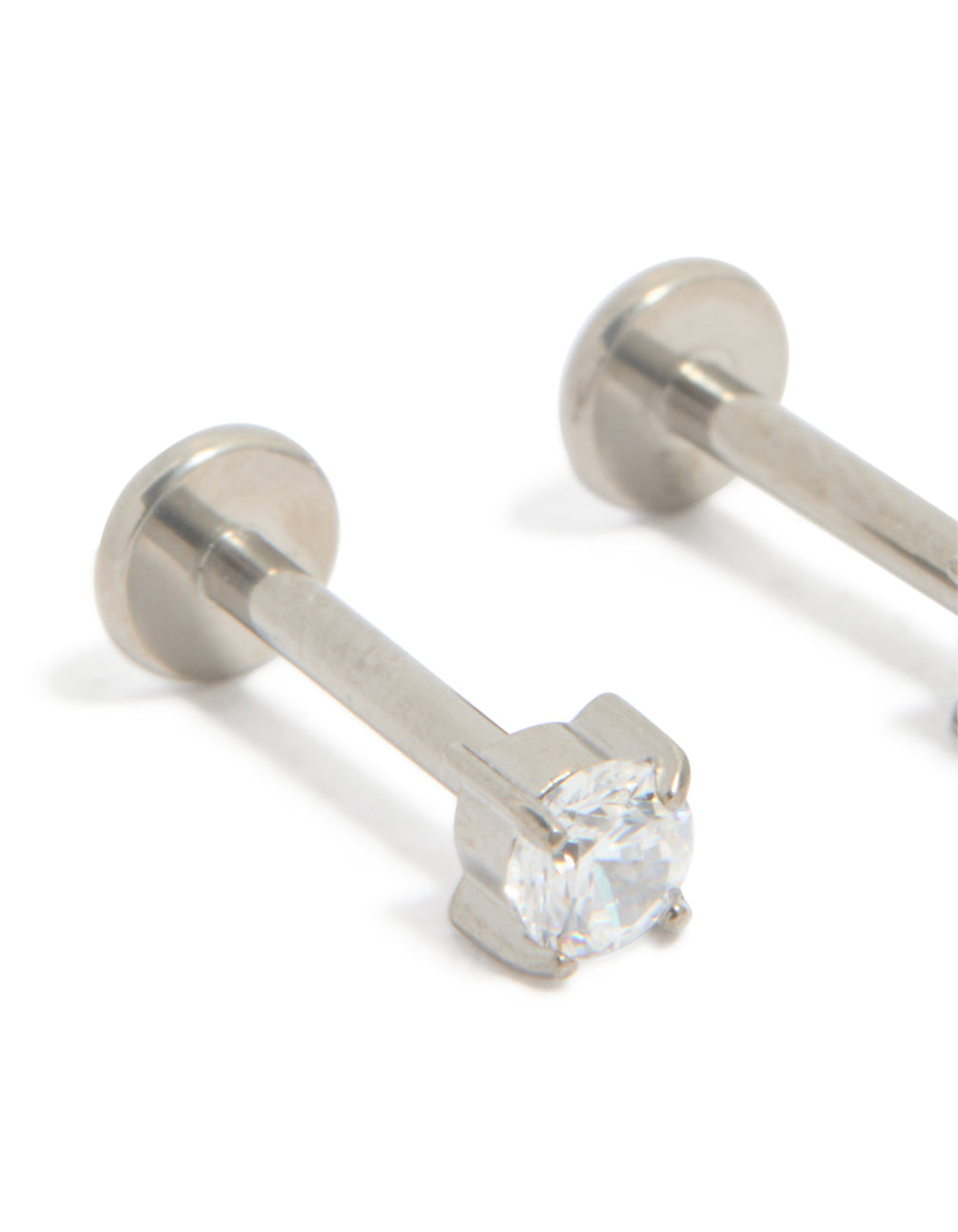 Titanium Diamante Flat Back Studs