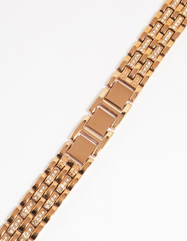 Rose Gold Diamante Chain Strap 38/40/41 mm