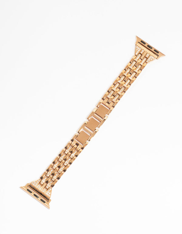 Rose Gold Diamante Chain Strap 38/40/41 mm