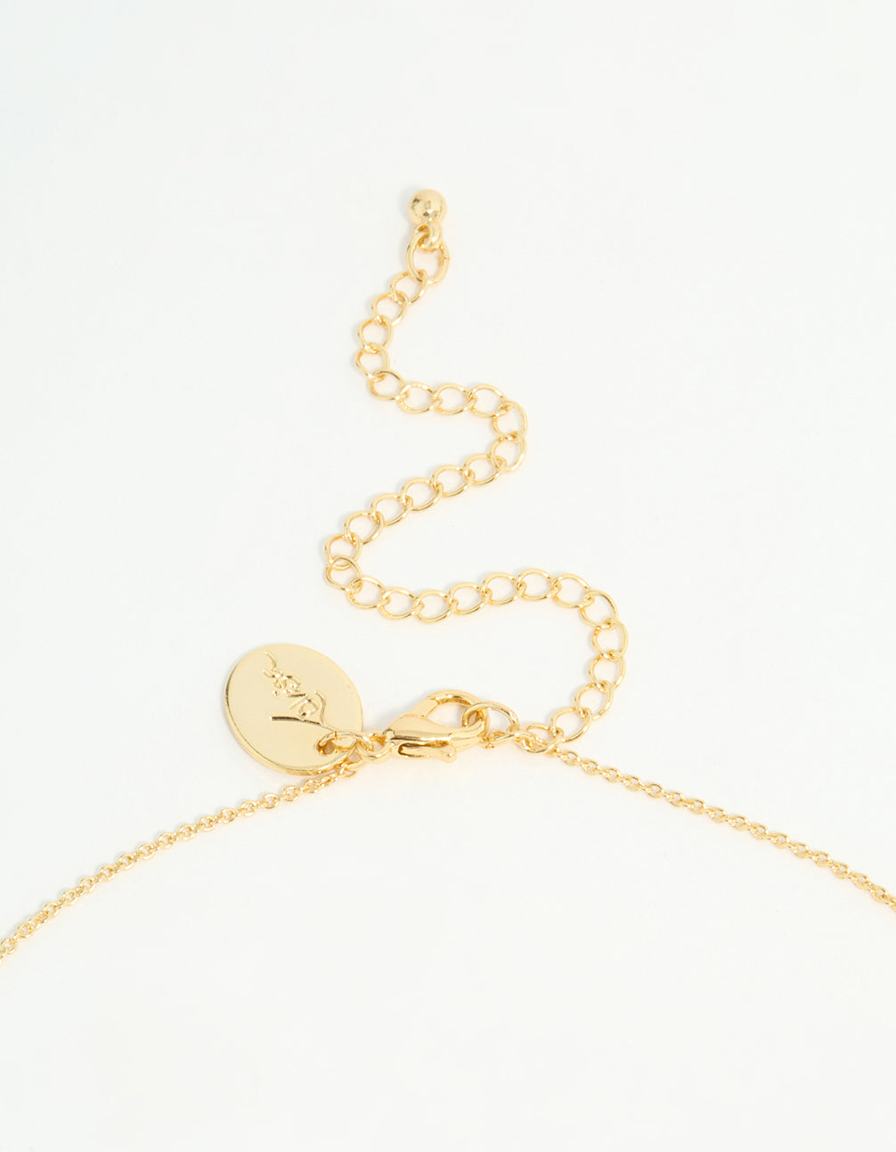 Gold Plated Cubic Zirconia Mini Pear Cluster Necklace