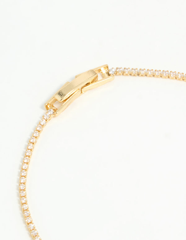 Gold Plated Flower Cupchain Bracelet