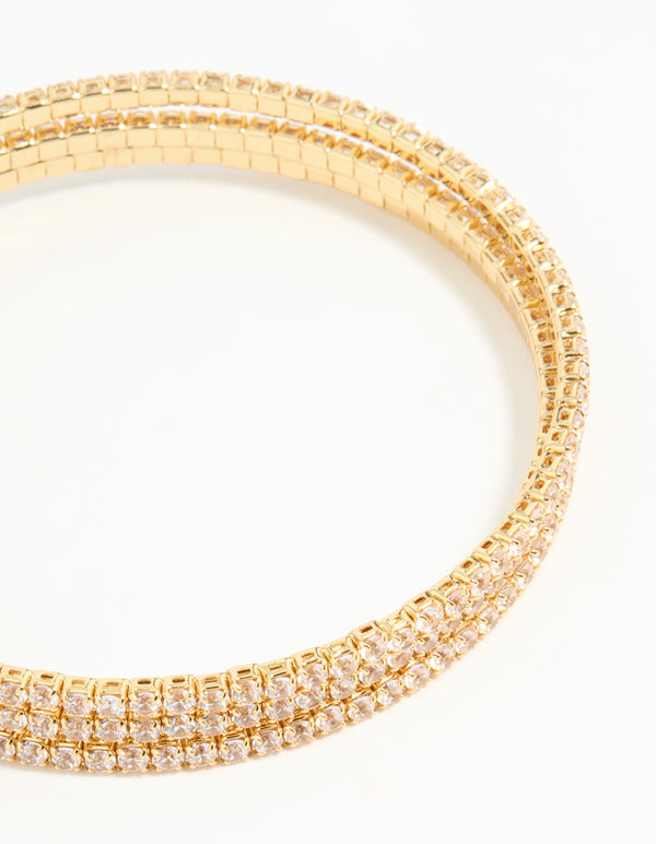 Gold Plated Cupchain Wrap Bracelet