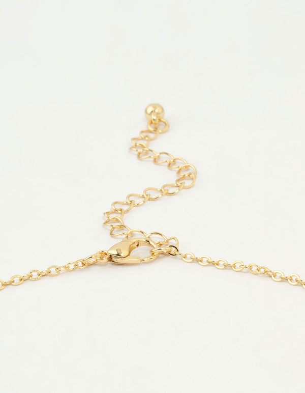 Mixed Metal Cross & Mary Pendant Necklace