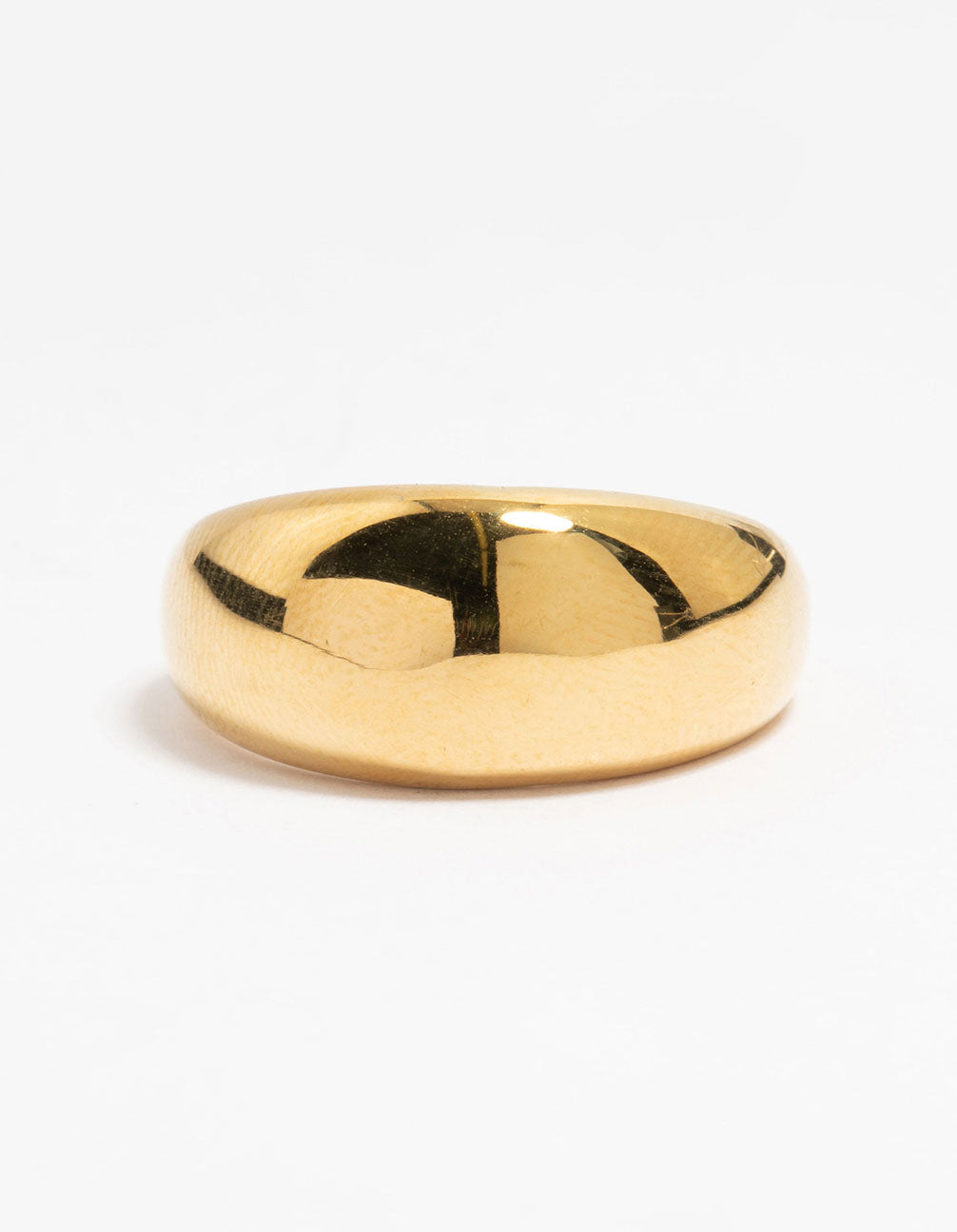Waterproof Gold Plated Stainless Steel Bold Thick Signet Ring