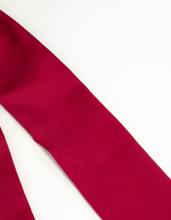 Red Fabric Statement Bow Hair Clip