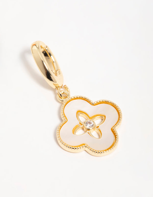 Gold Floral Petal Charm