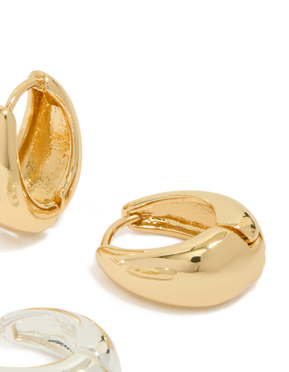 Mixed Metal Hoop Earrings 2-Pack