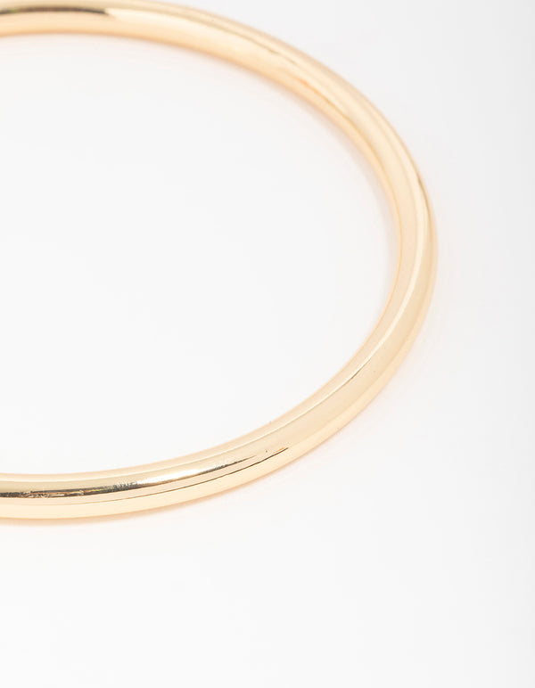 Gold Plated Brass Plain Round Bangle