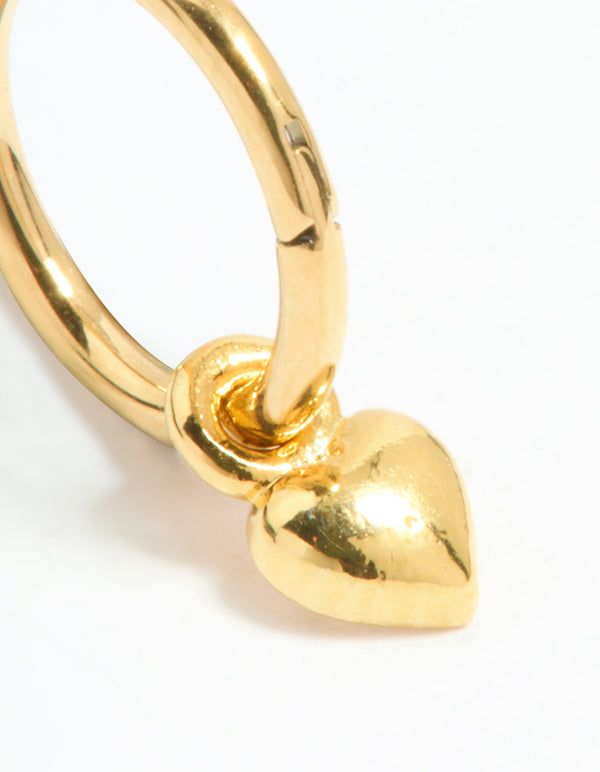 Gold Plated Surgical Steel Micro Heart Clicker