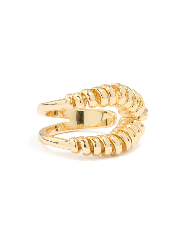 Gold Plated Coil Statement Ring