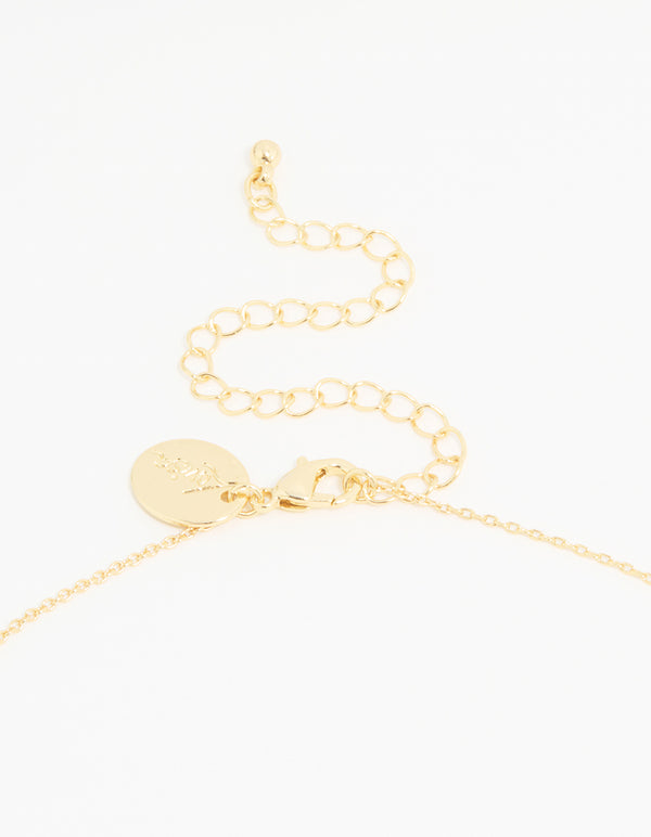 Gold Plated Bubble Leo Pendant Necklace