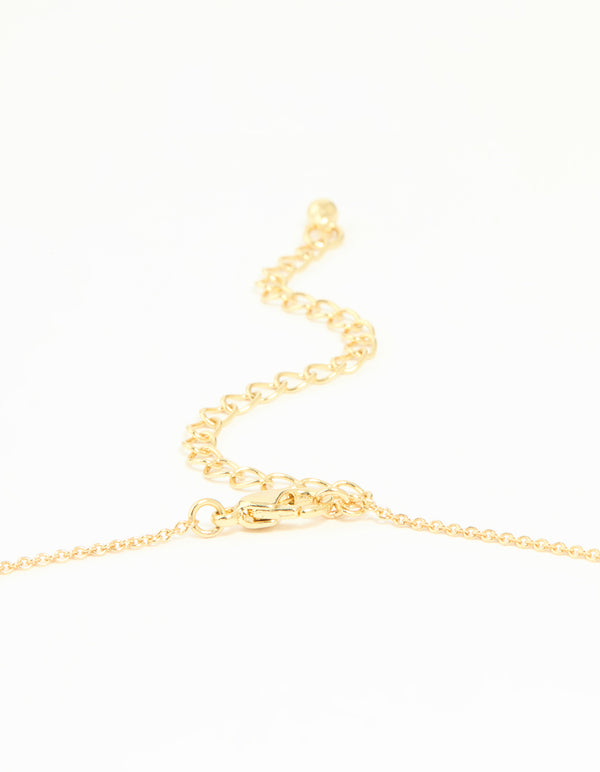 Gold Plated Bubble Cancer Pendant Necklace