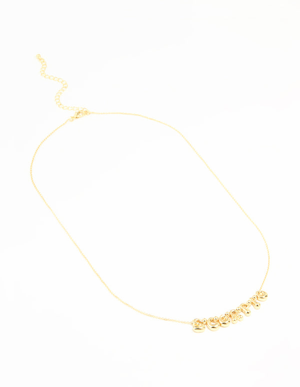 Gold Plated Bubble Scorpio Necklace