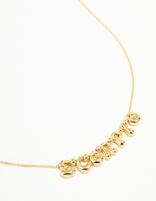 Gold Plated Bubble Scorpio Necklace