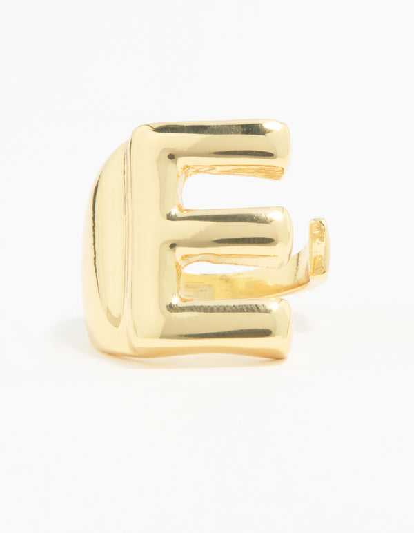 Gold Plated Bubble E Ring