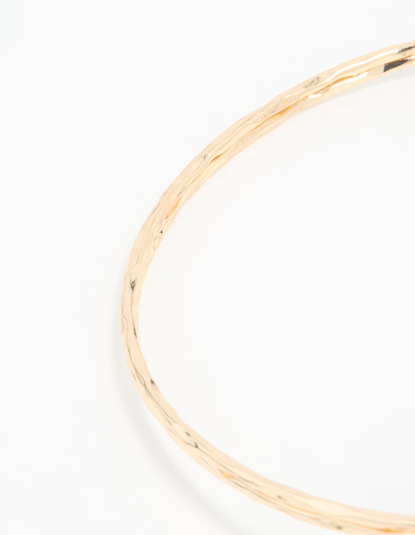 Gold Open Swirl Arm Cuff