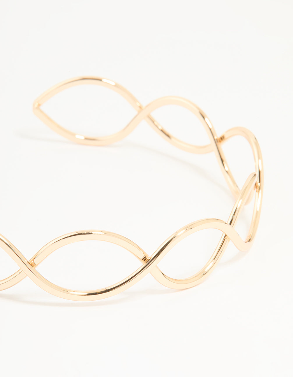 Gold Twisted Over Arm Cuff