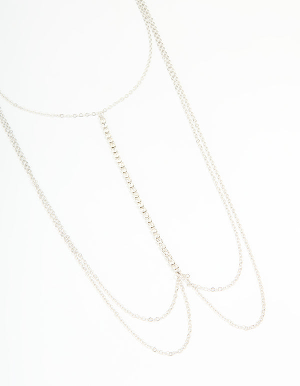 Silver Cubic Zirconia Body Chain