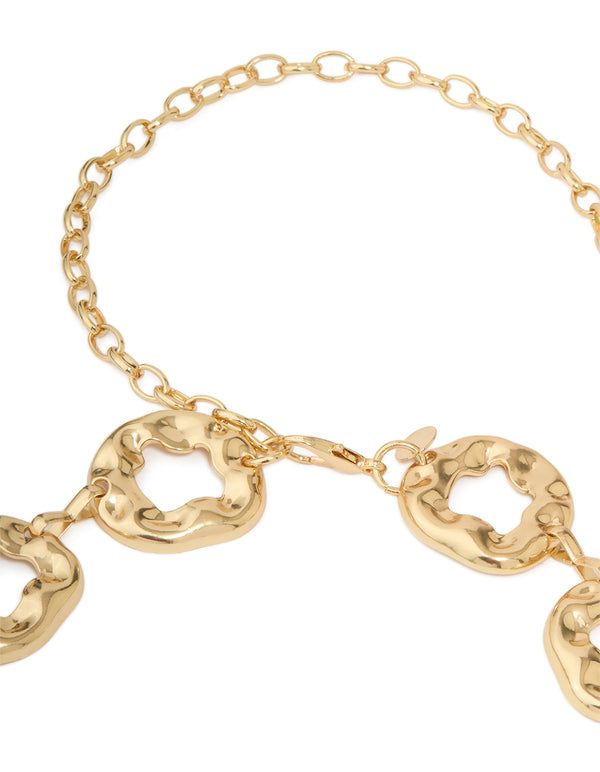 Gold Abstract Circle Belt