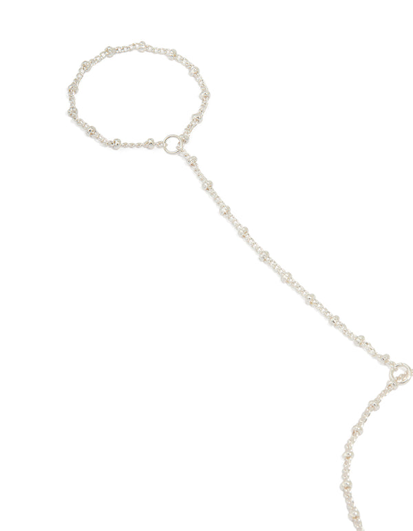 Silver Dainty Ball Hand Chain