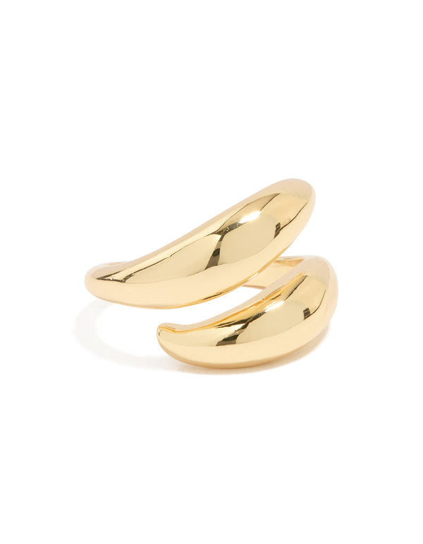 Gold Plated Double Layered Twist Ring