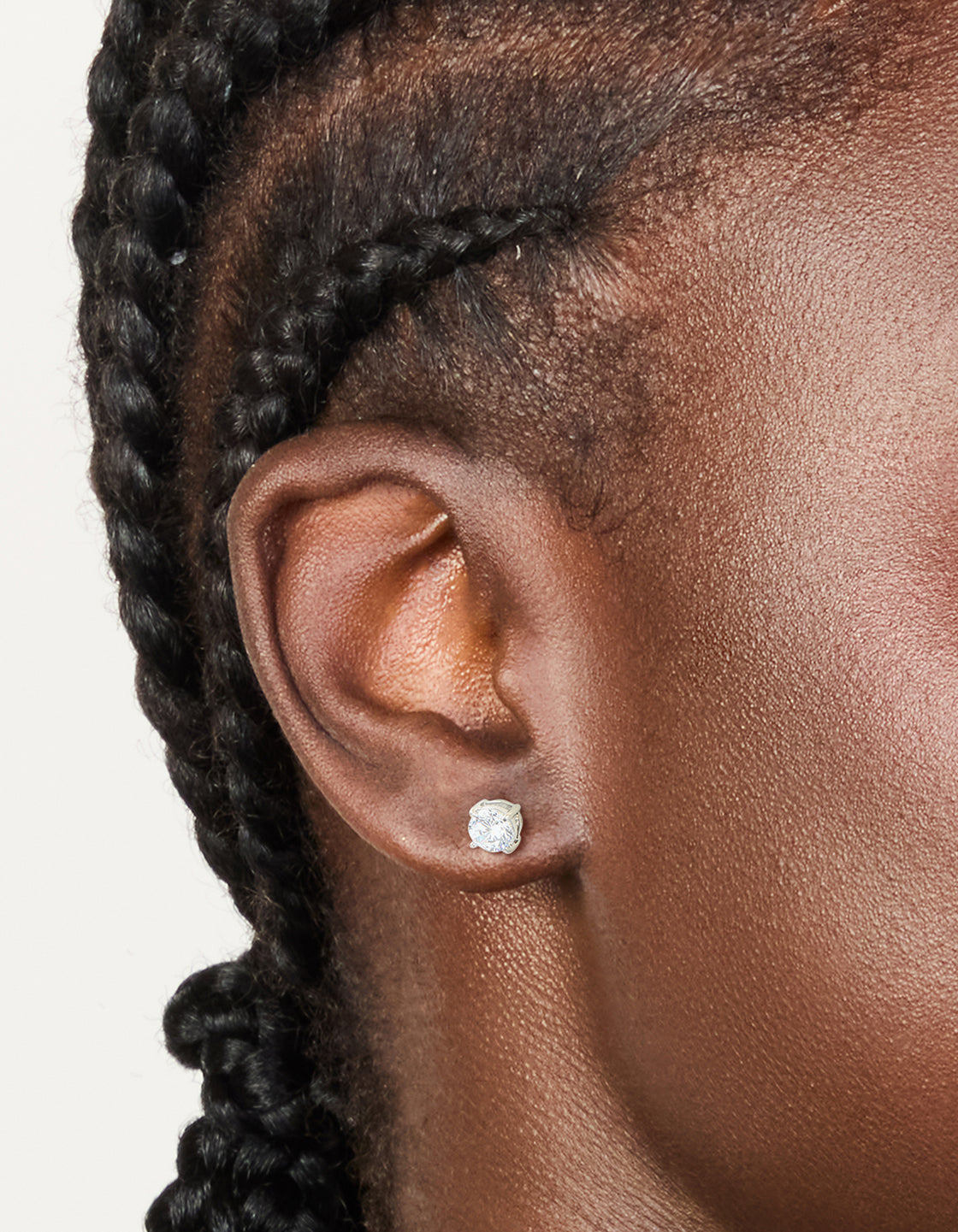 Stainless Steel 6mm Prism Stud Earrings