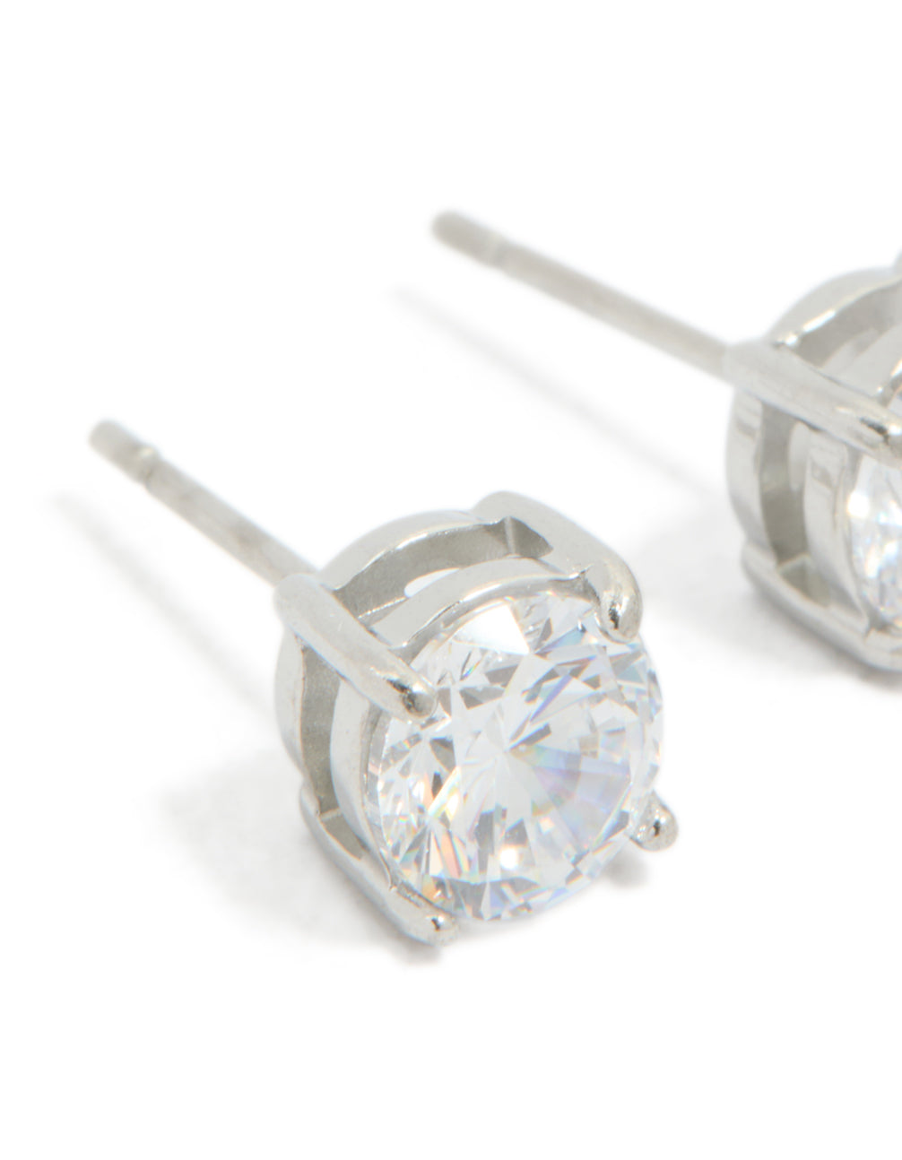 Stainless Steel 6mm Prism Stud Earrings