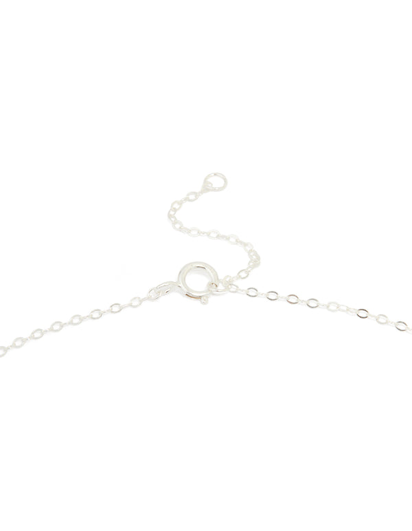 Sterling Silver Textured Bow Necklace