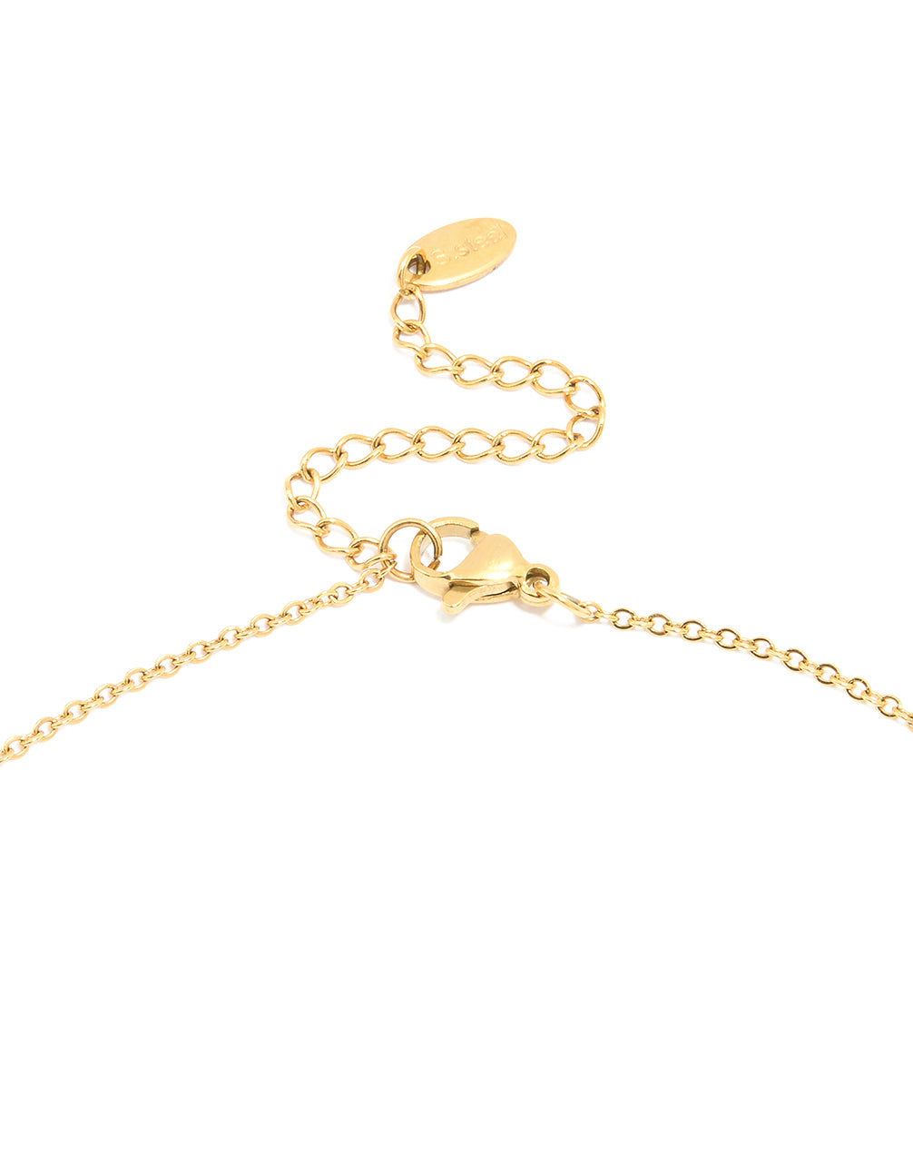 Waterproof Gold Plated Stainless Steel Small Bean Pendant Necklace