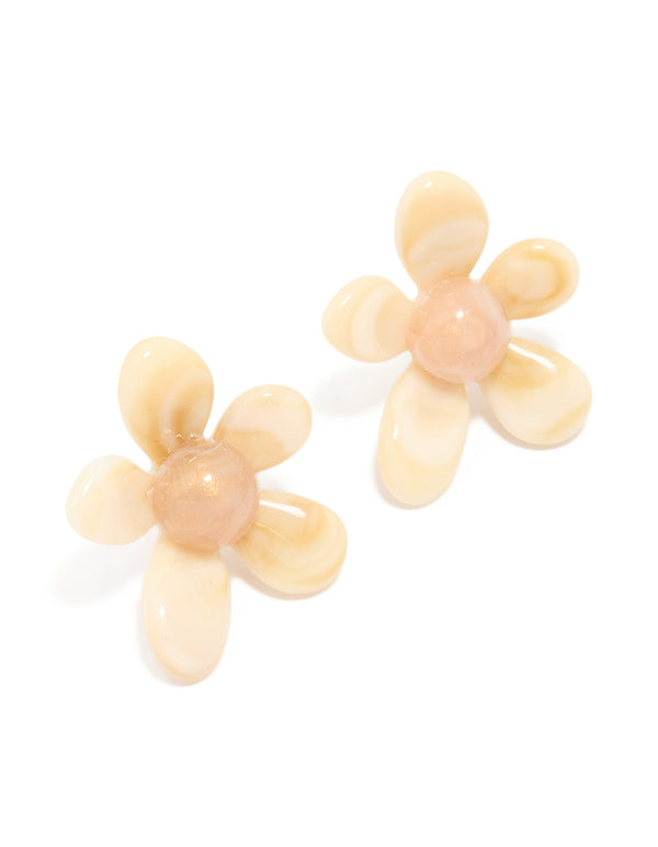 Acrylic Flower Stud Earrings