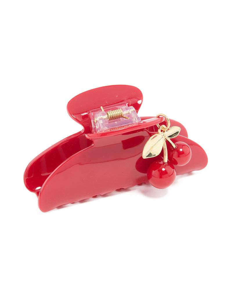 Red Cherry Charm Hair Claw Clip - Lovisa
