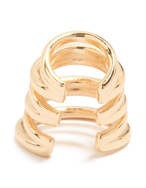 Gold Layered Long Ear Cuff