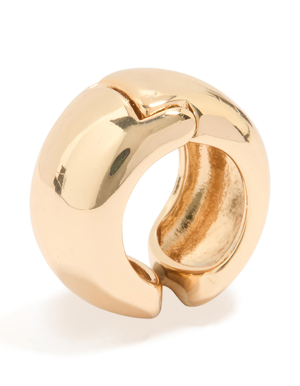 Gold Thick Round Ear Cuff