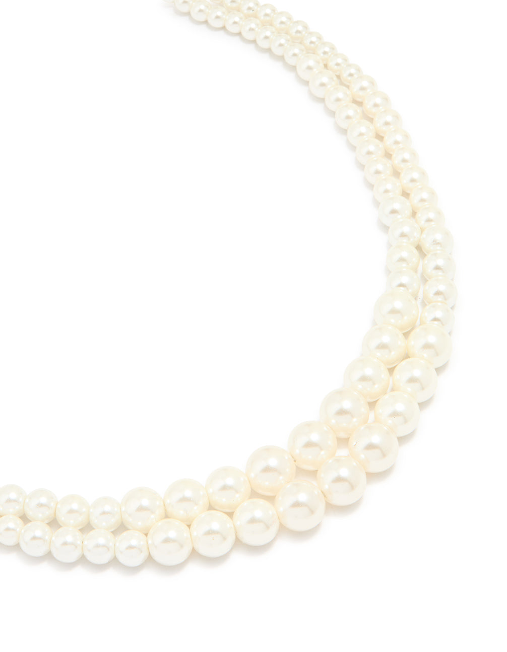 Gold Plated Pearl Layered Strand Necklace