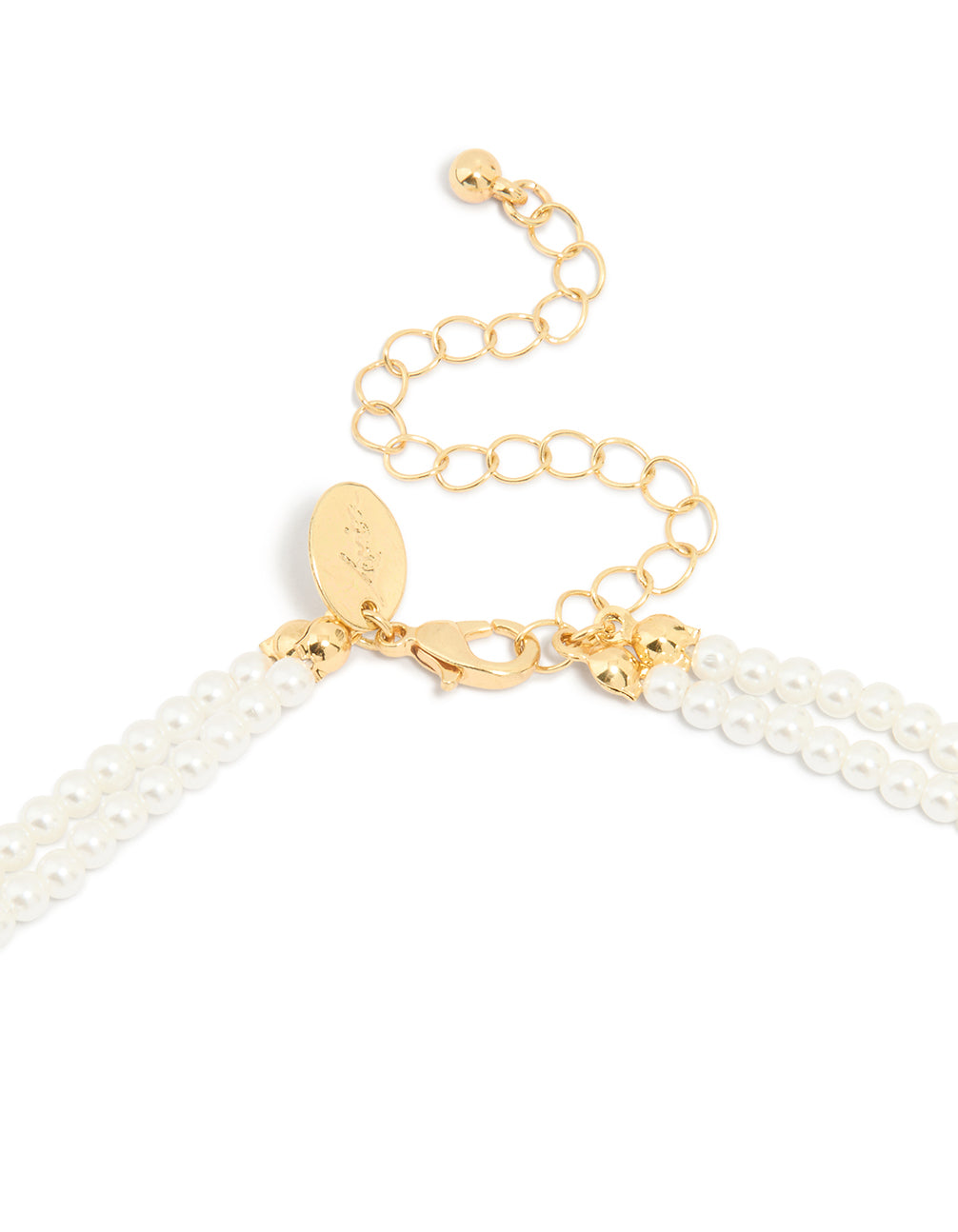 Gold Plated Pearl Layered Strand Necklace