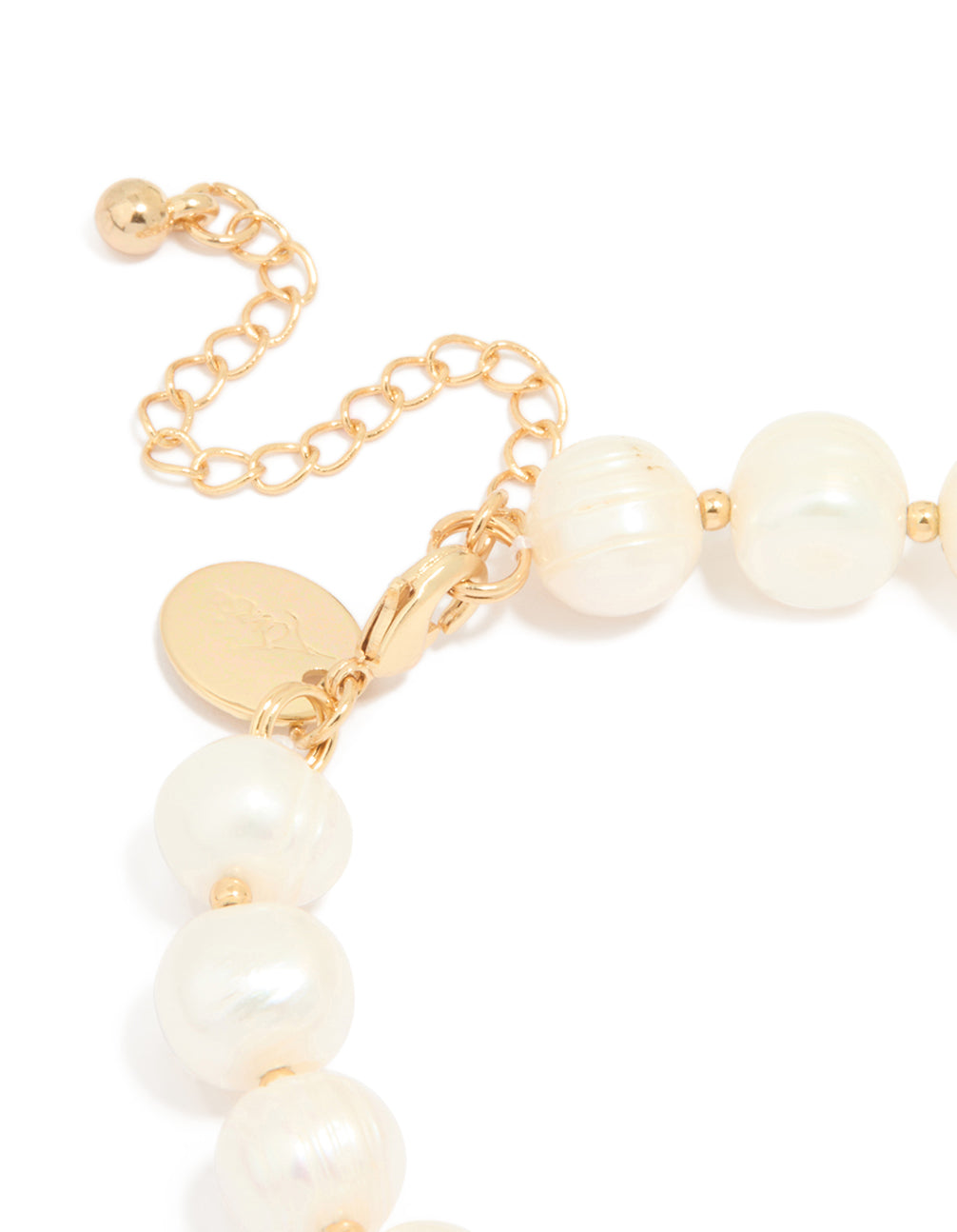 Gold Plated Freshwater Pearl Statement Bracelet