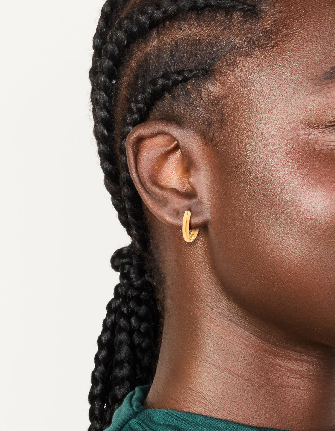 Waterproof Gold Plated Stainless Steel Oval Clicker Hoop Earrings