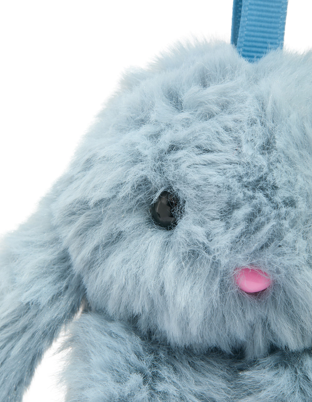 Light Blue Fabric Bunny Key Chain