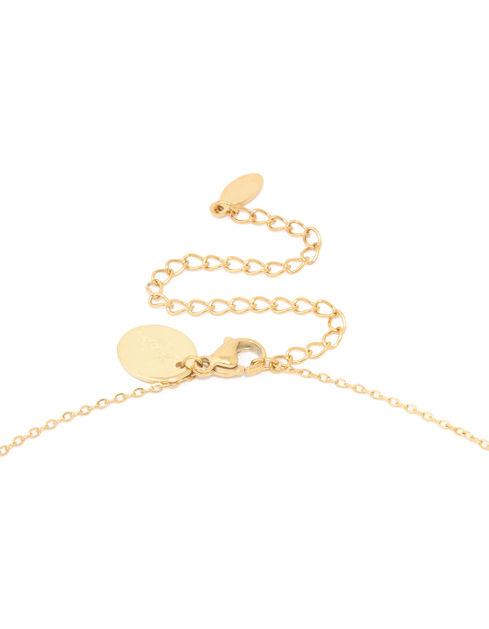 Waterproof Gold Plated Stainless Steel Cubic Zirconia Sagittarius Zodiac Sign Necklace