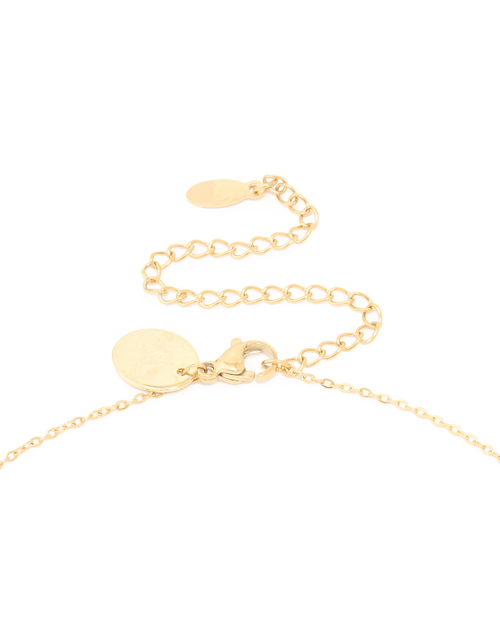 Waterproof Gold Plated Stainless Steel Cubic Zirconia Pisces Zodiac Sign Necklace