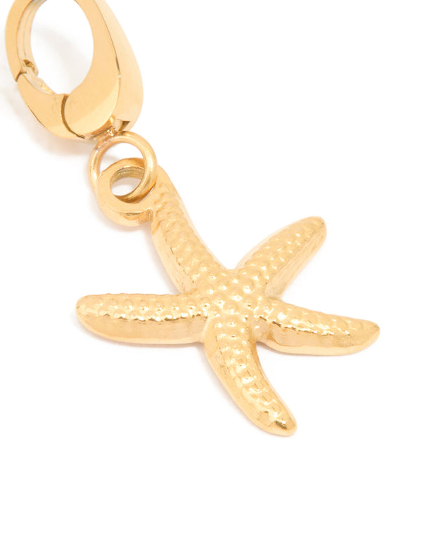 Gold Starfish Charm