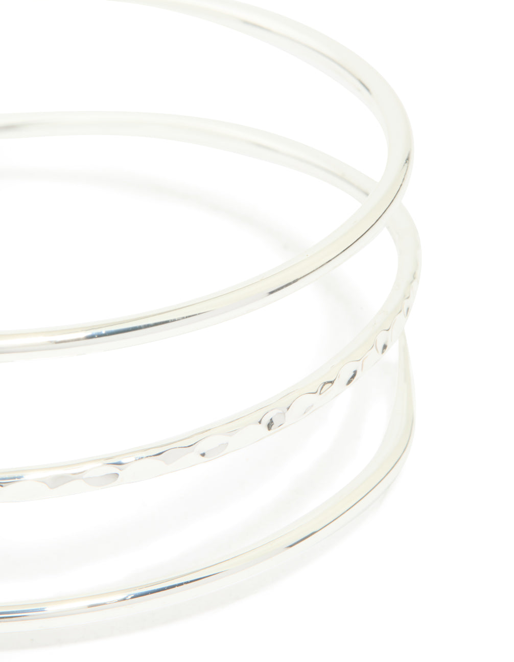 Silver Plated Textured Wrap Arm Cuff