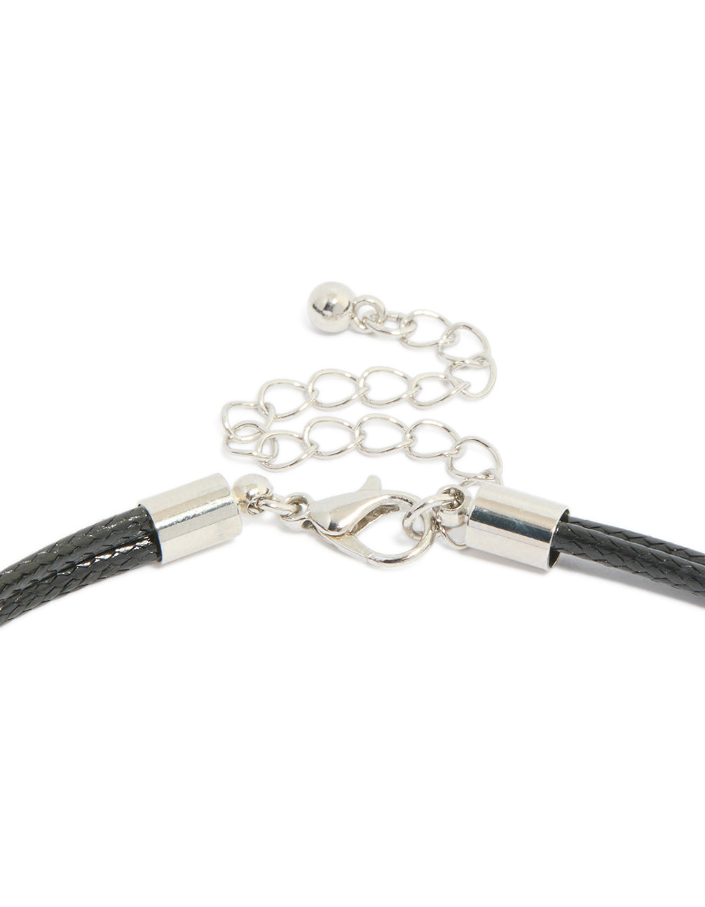 Silver Boho Pendant Cord Necklace